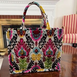Multicolor Patterned Tote Bag